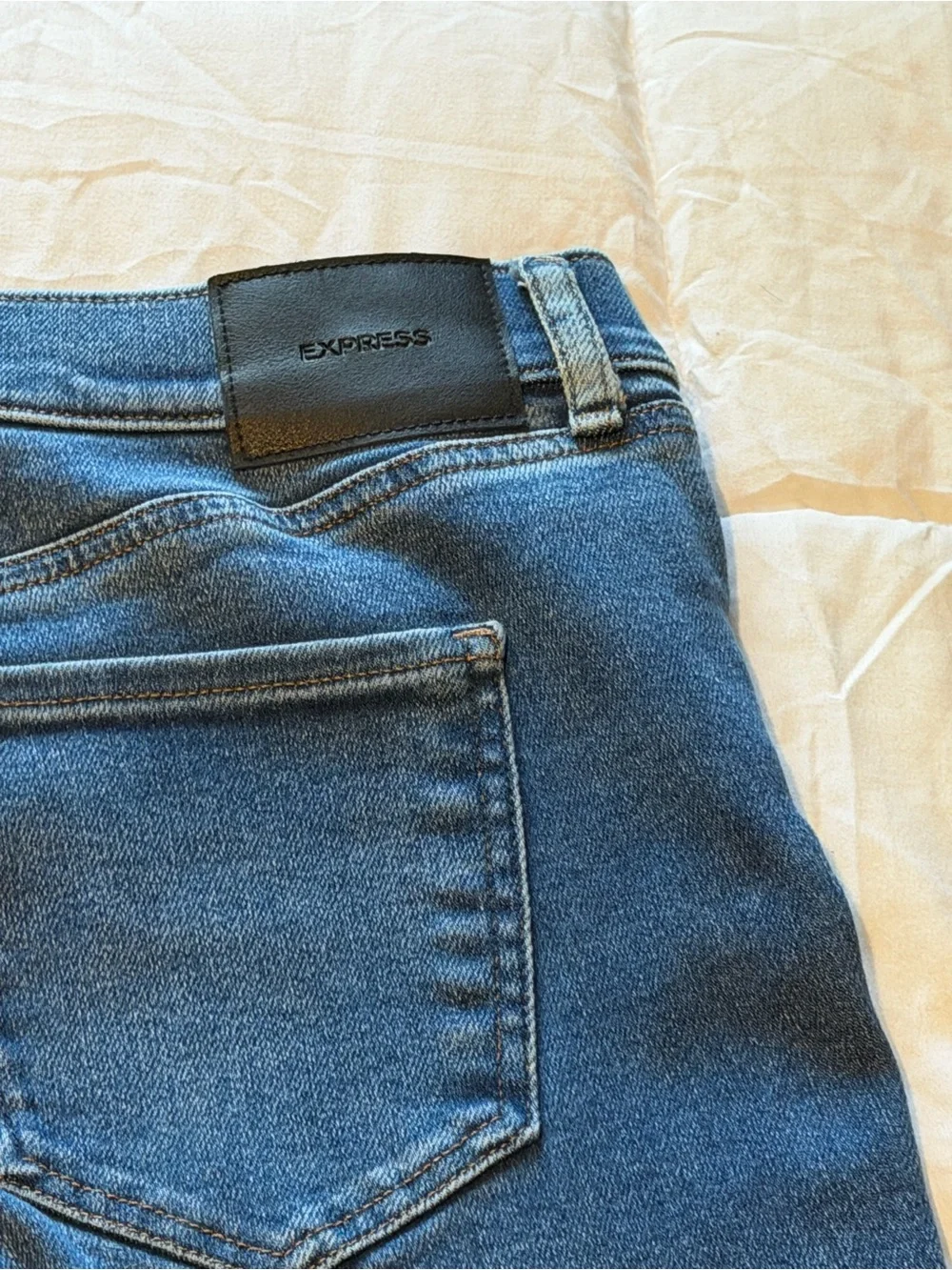 Express Women's Dark Blue Flare Jeans